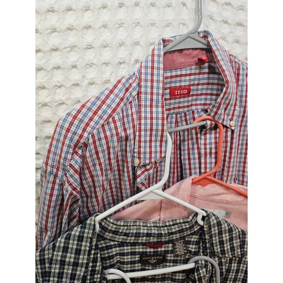 Bundle of 9 men's button ups (1 gray polo) size XL mostly IZOD - Picture 2 of 8